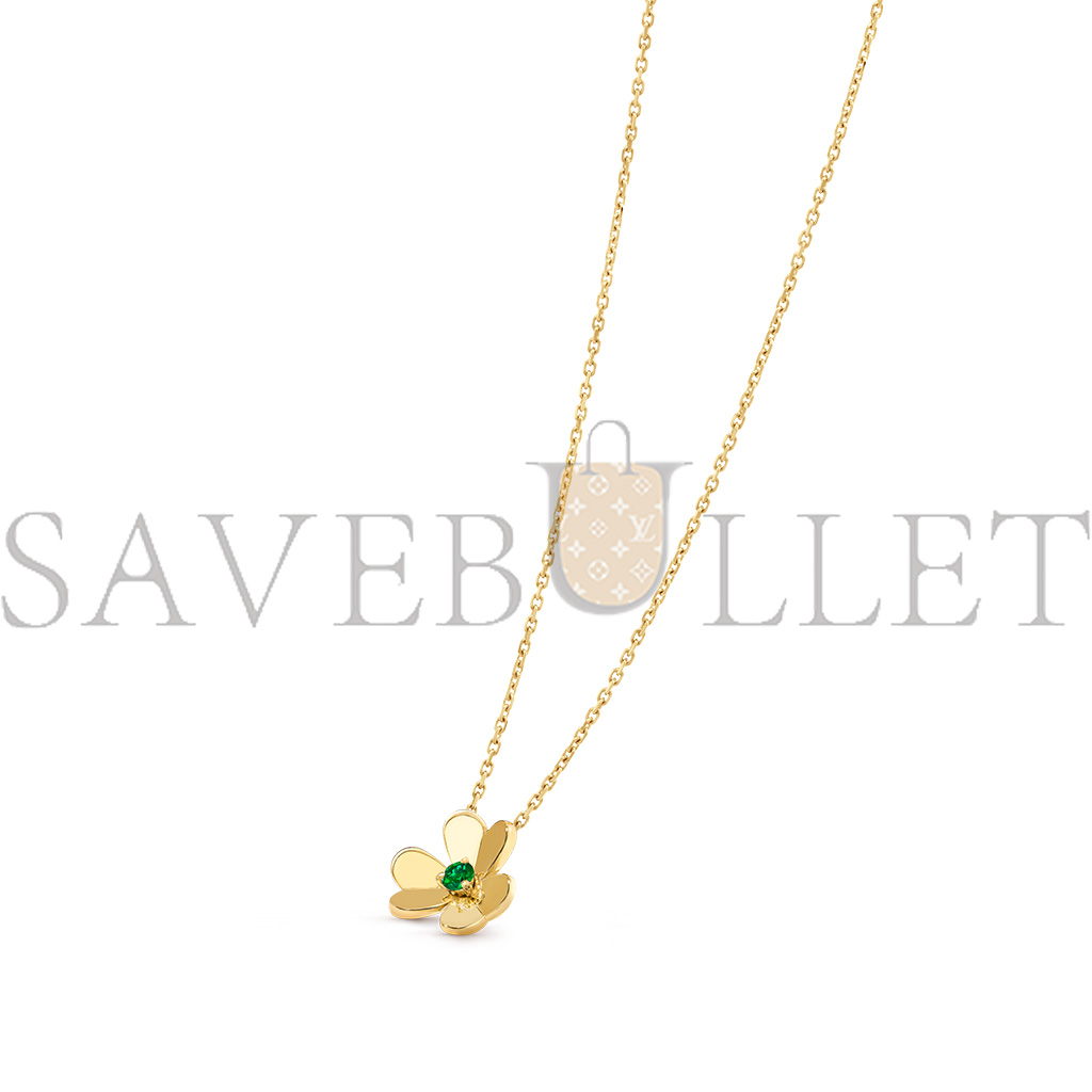 VAN CLEEF ARPELS FRIVOLE PENDANT, MINI MODEL - YELLOW GOLD, EMERALD  VCARP7SB00